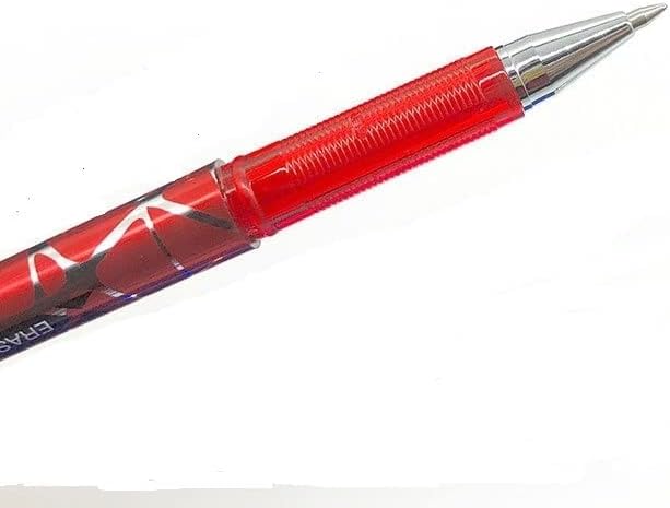12 bolígrafos borrables de tinta azul y roja con punta de 0.7mm - Imagen 3