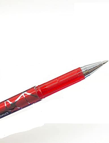 12 bolígrafos borrables de tinta roja con punta de 0.7mm - Imagen 3