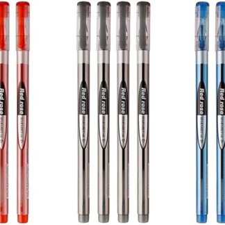12 bolígrafos borrables de gel de colores negro, rojo y azul, con punta de 0.38mm